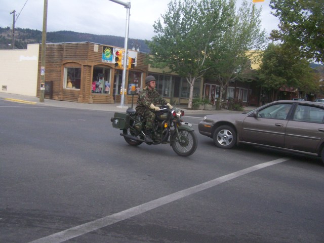 Vintage Royal Air Force Motor Bike Freedom Route