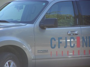 TV news Kamloops BC reports on a death in Voght Park File Photo KDG