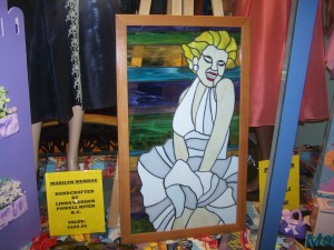 Ms. Monroe Stain Glass prize, 50s celebration Merritt BC