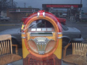 Store Front Displaying Antiques. Herb Graham Merritt BC
