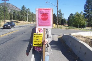 This lady was demonstrating with a man about smart meters October 4 /12 she said that I was grand standing and didn't cooperate for a picture