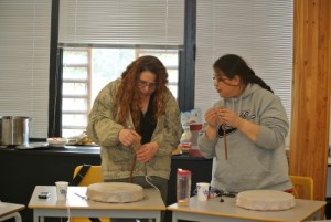 Traditional drum making at NVIT Photo KDG