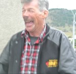 A happy job Stewart talks to us at the start of the 3rd 500 KV line near Merritt. Photo KDG