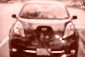 Nisson Leaf At 500 amp charging station  Photo KDG