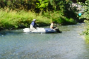Looking for tagged fish. Photo KDG