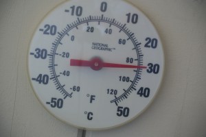 April 20th 2016 in the shade at Merritt Downtown 30 Celsius-3 degrees over recored record of 27.1 Photo KDG