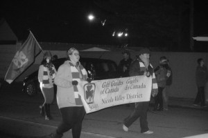 Merritt girl guides involved in Black Friday parade November 2016 Photo KDG