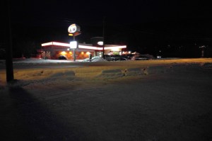 January 10th, 7pm shows  snow accumulated,Merritt BC Photo KDG