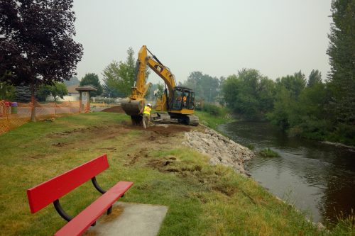 Nicola river, bank stabilation,